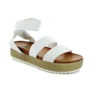 Stretchy platform sandles